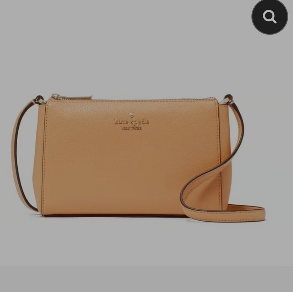 NWT Authentic Kate Spade New York Leila Mini Top Zip Crossbody Orange Cream